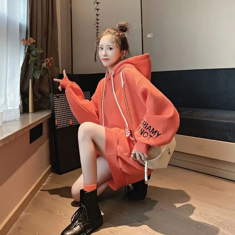 Streetwear Fleece Hooded Dress - Winter Clothing Drawing recension och pris