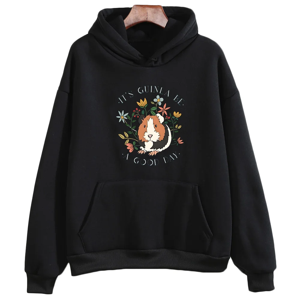 Cute Guinea Pig Graphic Hoodie - Winter Clothing Drawing recension och pris