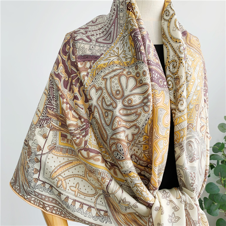 Silk Wool Scarf 135CM Luxury D - Winter Clothing Hong Kong recension och pris