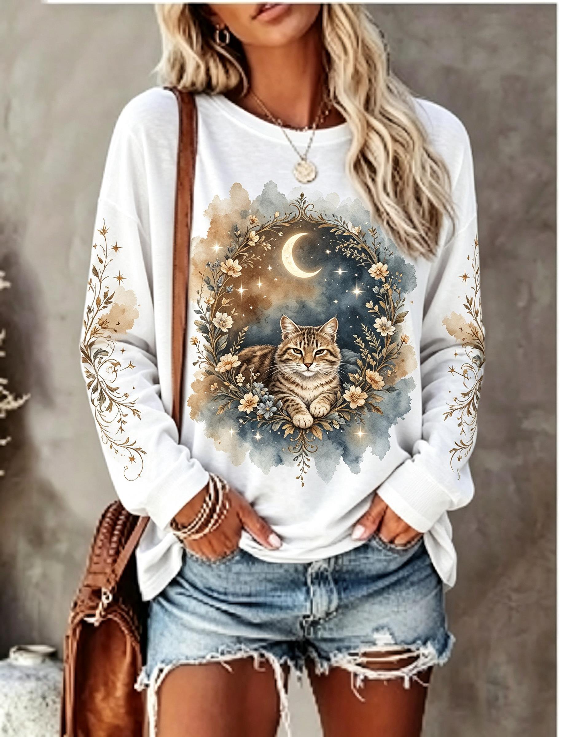 Women Long Sleeve T Shirt Howl - Winter Clothing For Women recension och pris