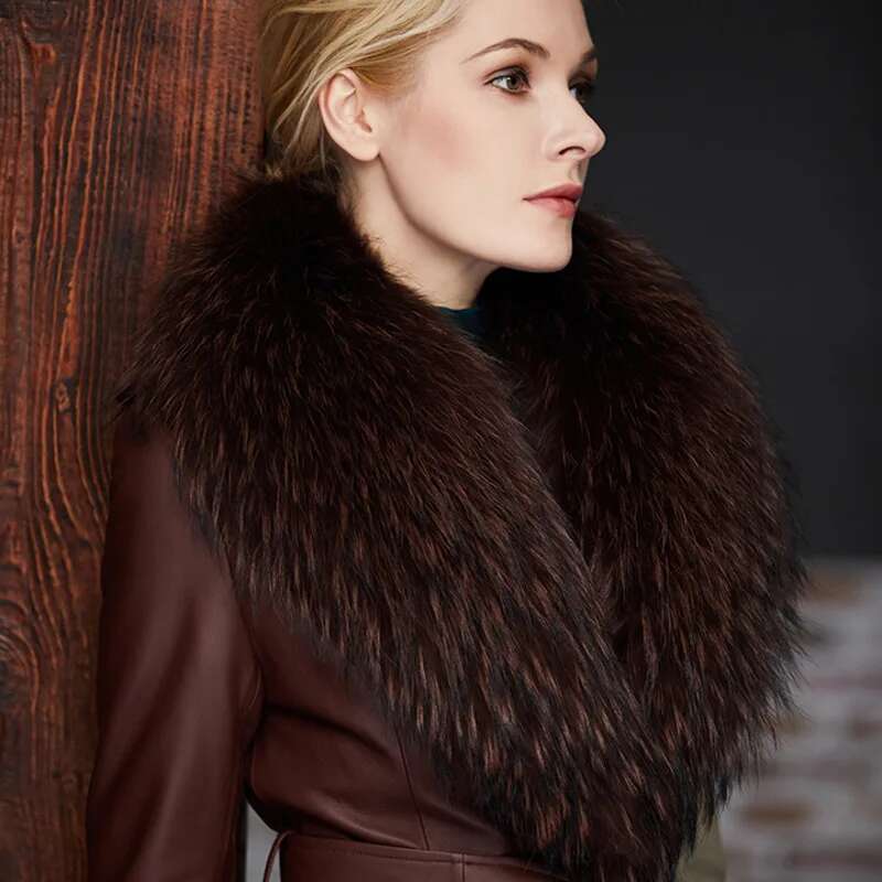 Raccoon Fur Collar Female Wint - Winter Clothing Pk recension och pris