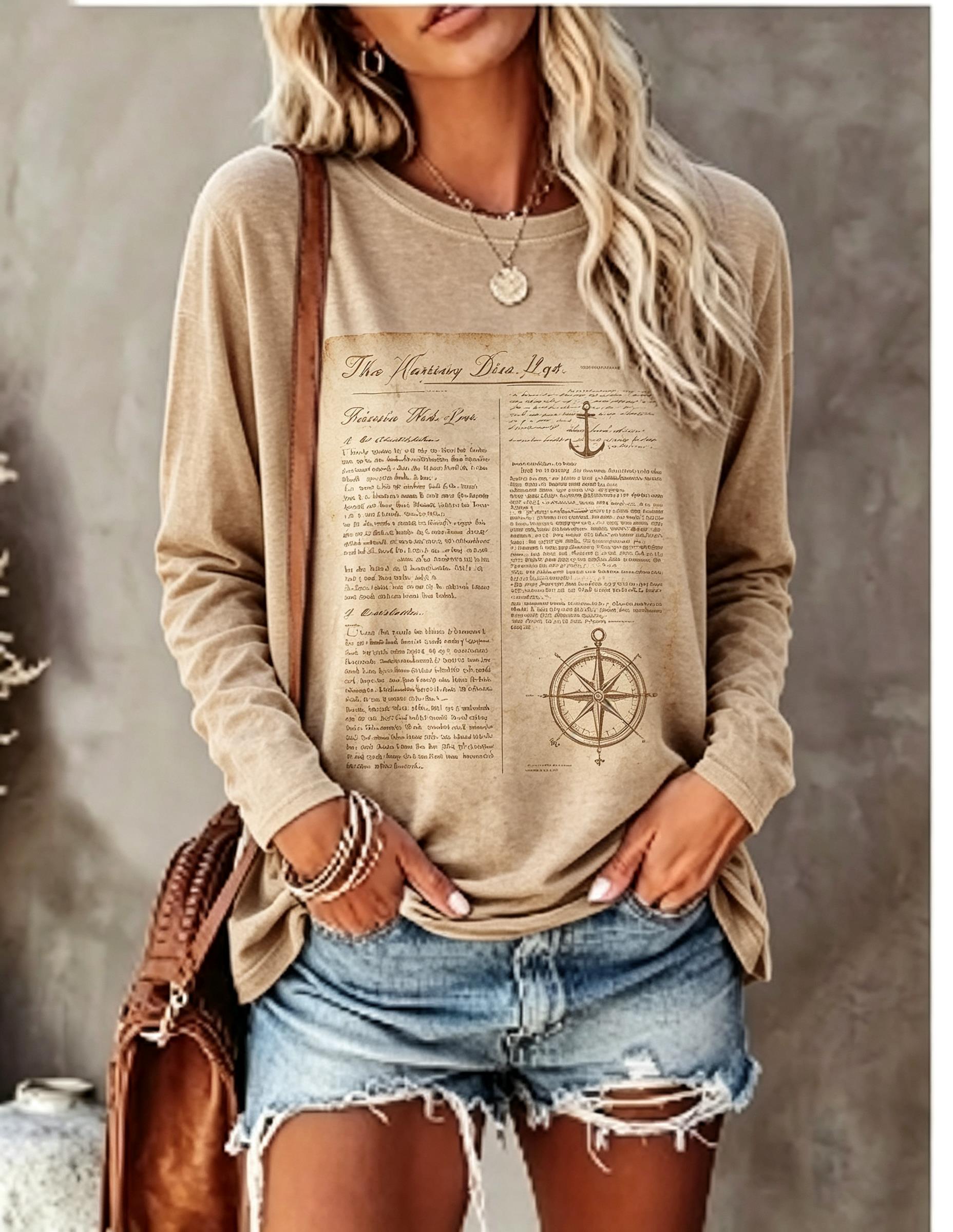 Women Long Sleeve T Shirt Vint - Winter Clothing For Women recension och pris